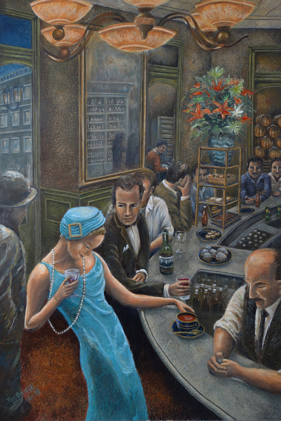 Grand Café in Paris - "Original painting"
